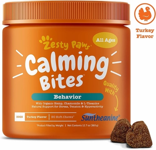 Zesty Paws Calming Bites for Dogs Best Natural Remedies For Dog Anxiety - Zesty Paws Calming Bites for Dogs