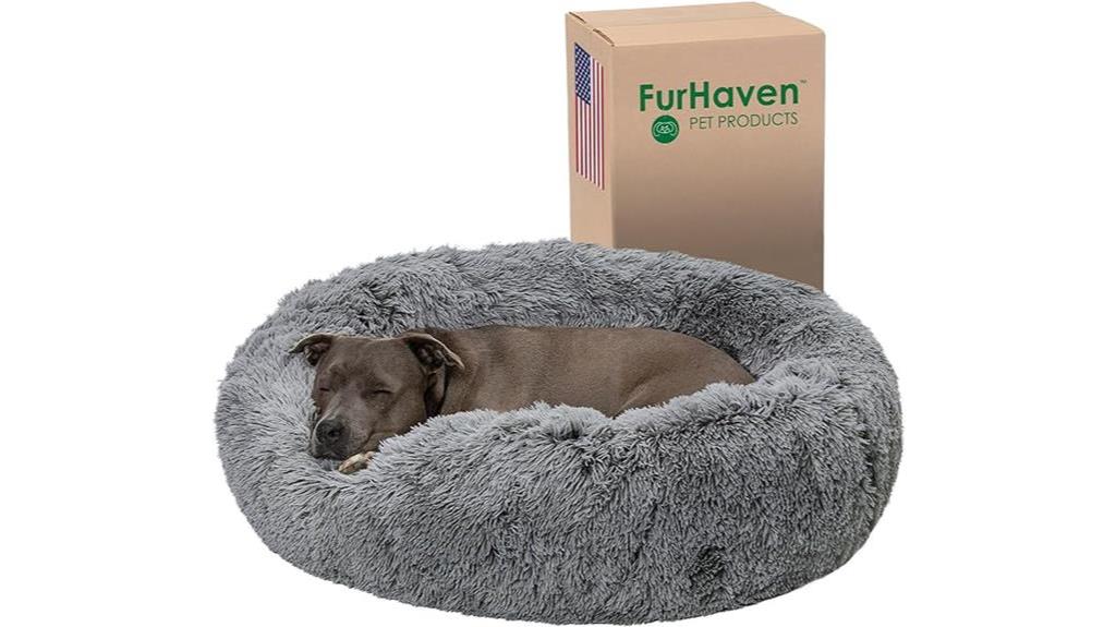 calming donut dog bed