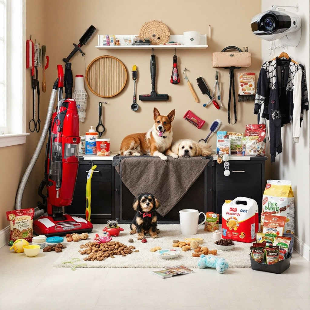 corgi sits amongst amazon black Friday products